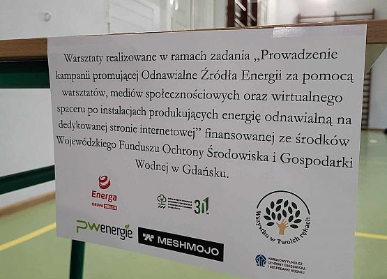 Grafika 34: Fotorelacja z warsztatów dla uczniów Szkół Podstawowych w Szczenurzy, Maszewku i Wicku „Ekoenergetyczni - Odnawialne Źródła Energii” w ramach Festiwalu Energii